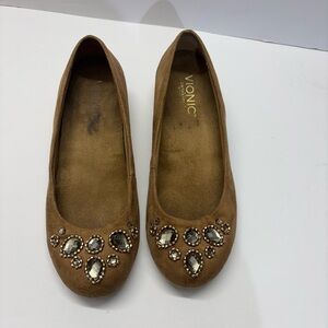 Vionic Women's Tan Gemstone Flats